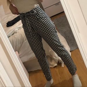 Checkard pants w bow